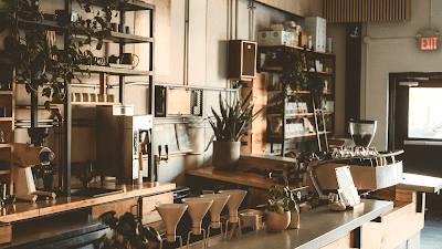 Interior of Subtext Coffee Roasters in ON M6N 3C2