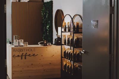 Interior of Rabbit Hole Roasters in QC H2N 1Y8