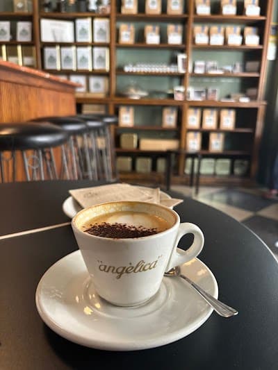 Interior of Café Angélica in Madrid