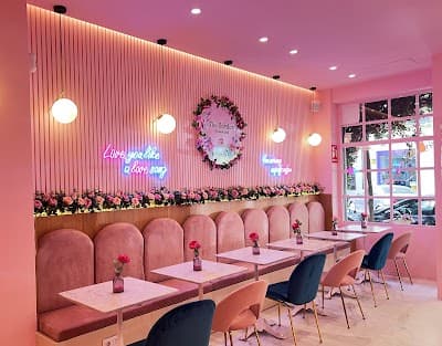 Interior of The Garden Brunch Café in Madrid