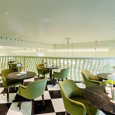 Interior of Prada Caffè in London SW1X 7XL