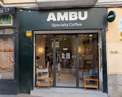 Interior of Ambu Coffee Letras | Specialty Coffee Shop in Madrid