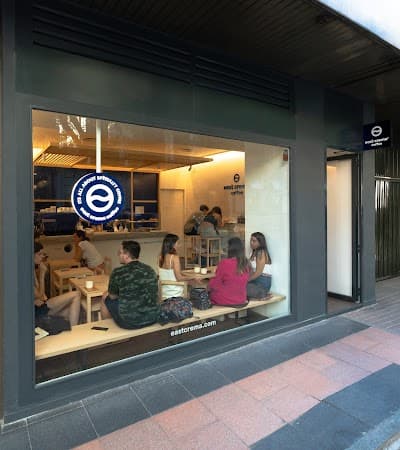 Interior of East Crema Coffee in Madrid