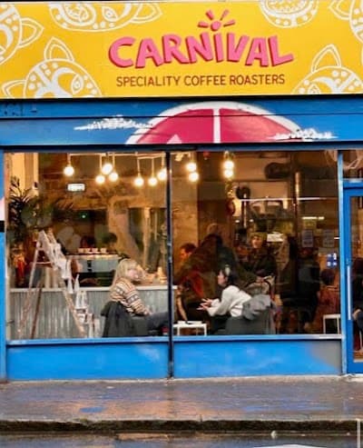 Interior of Carnival Coffee Roasters in London SE20 7TN