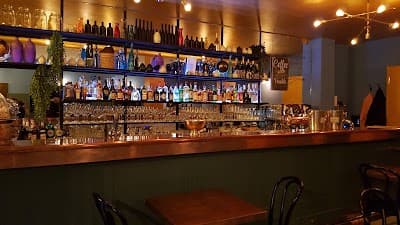 Interior of Bluebird Café in Lausanne