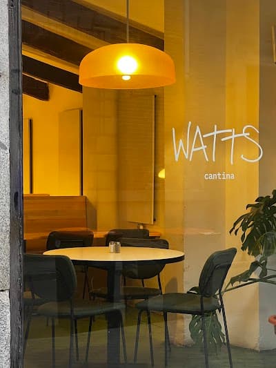 Interior of Watts Cantina in Madrid