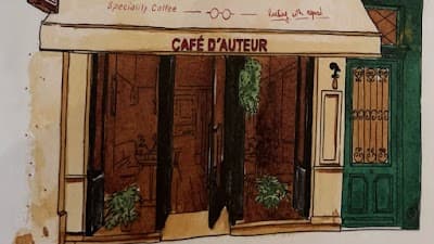 Interior of Café d’Auteur - Specialty Coffee shop & roaster in Paris