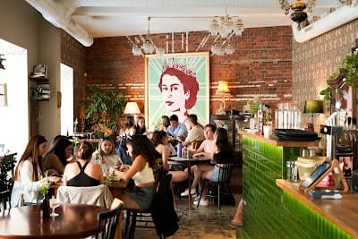 Interior of The FLAT cafe in Praha