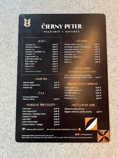 Čierny Peter: Kaviareň / Pražiareň / Podniková predajňa atmosphere