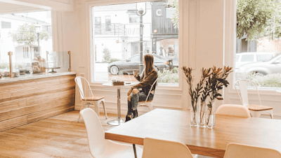 Interior of Herst Coffee Roasters in 3400 Via Lido